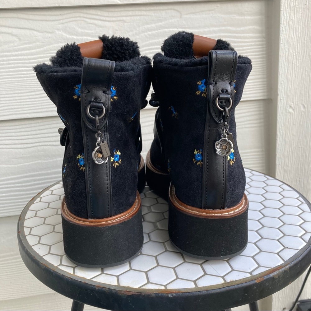 COACH Urban Hiker Boots Black Prairie Leather - Picture 4 of 8